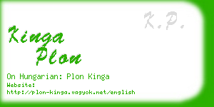 kinga plon business card